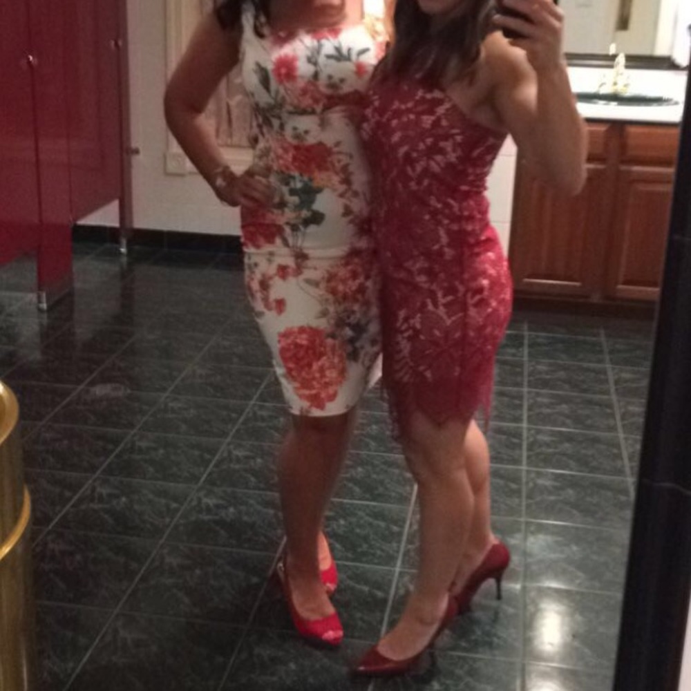 Express lace cocktail dress
